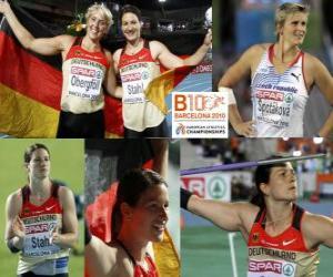 yapboz cirit, Barbora Špotáková ve Christina Obergfoll (2 ve 3) Avrupa Atletizm Şampiyonası&#039;nda Barcelona 2010 yılında Linda Stahl şampiyonu